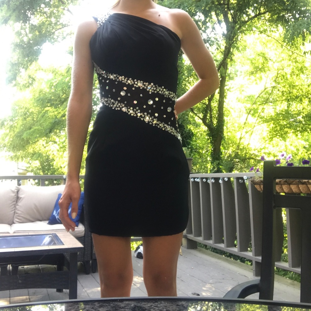 Pretty one shoulder Dylan Queen homecoming dress